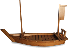 Bamboo sushi boat