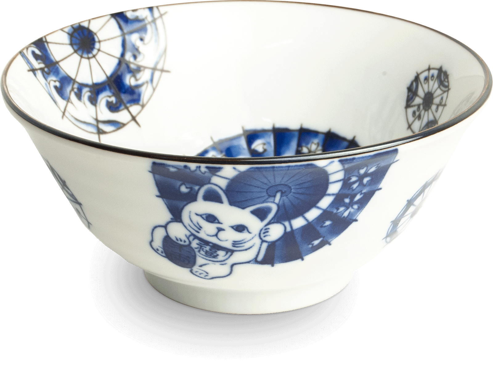 Kom Gelukskat blauw 0