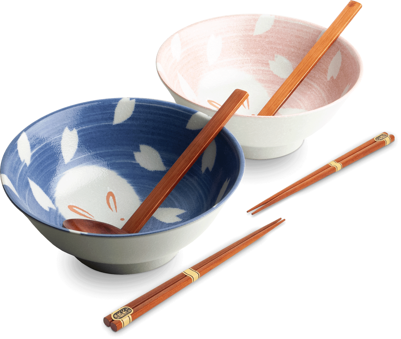 Ramenbowlset Roze en blauw 0
