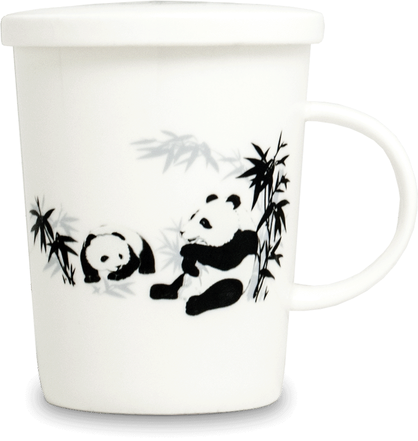 Theebeker met filter Panda 0