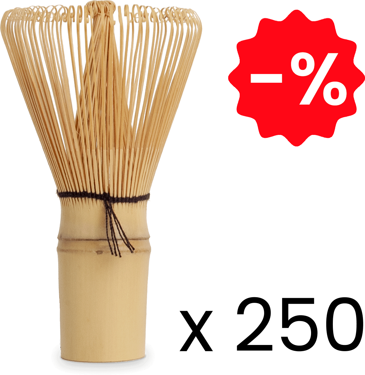 Matchatheeborstel Bamboe, met 80 borsteltjes 0