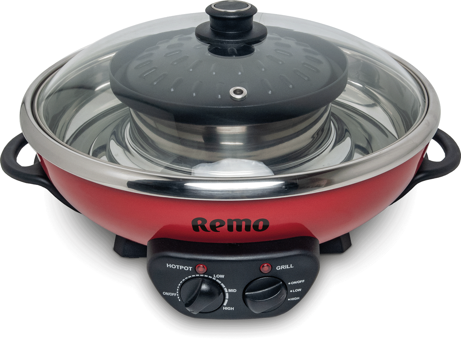 Electric hot pot with Korean grill plate Remo 0