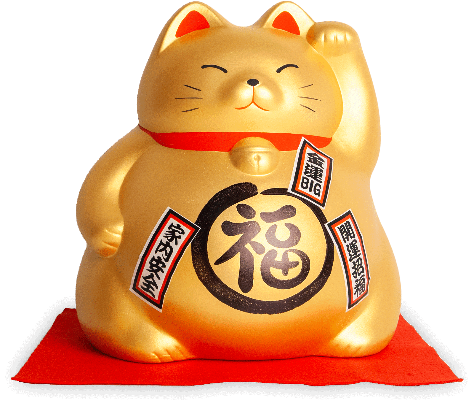 Spaarpot gelukskat groot Goud 0